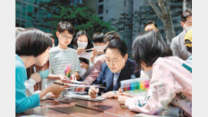 尹당선인, 어린이들 만나 “미래가 든든”