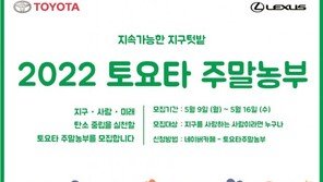 한국토요타, ‘2022 토요타 주말농부’ 참가자 모집