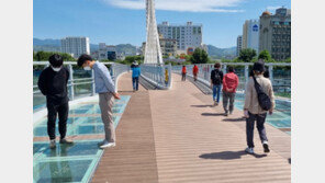 발 밑 흐르는 금호강 구경