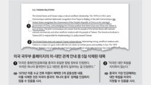 美국무부 홈피 “대만, 中의 일부” 삭제… 中 “하나의 중국 방해” 