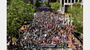 美 주요 도시서 낙태권 폐지 반대 시위