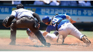 신민우 ‘홈까지는 무리였어’ [포토]