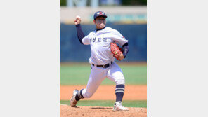 ‘김관우 6.2이닝 비자책 호투’ 마산고, 청원고 꺾고 황금사자기 준결승행