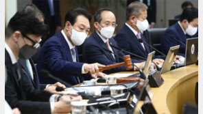 정부세종청사서 첫 공식 국무회의… 左상민 右동훈