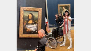 모나리자에 케이크 투척한 할머니, 알고보니 남자였다