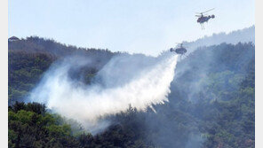 밀양 산불 진화율 58%…화재 영향구역 392ha 추정