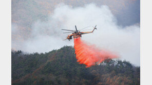 밀양 산불 송전탑 근처 확산…헬기 57대·진화대원 1796명 투입
