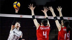 ‘언니들 없는’ 女배구 대표팀, VNL 첫 경기서 숙적 일본에 완패