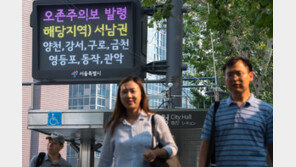 서울 전역 오존주의보 발령…“실외활동 자제”