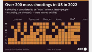 美서 주말 사이 총기난사 3건에 9명 숨져…올 들어 최소 240건