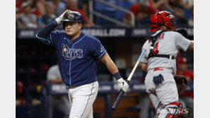 최지만, 7경기 연속 안타…탬파베이, 끝내기 3점포로 승