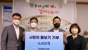 대한항공, 취약계층 위해 돋보기 4400개 강서구에 기증