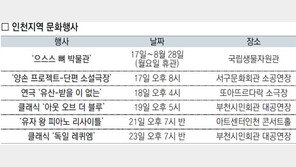 [인천판/문화가]인천지역 문화행사