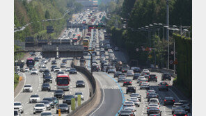 나들이차량 몰려 고속도로 ‘혼잡’…부산→서울 4시간43분