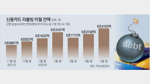 대출규제에 급전 수요 몰려… 카드결제 미룬 ‘리볼빙’ 역대 최대 