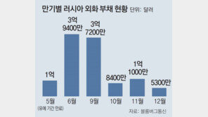 서방제재 폭탄에… 러 104년만에 디폴트, 1억달러 이자 못갚아 