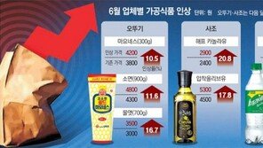 무서운 밥상물가… 마요네즈 1년새 45%, 햄도 뛰어 