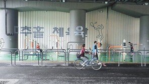 교량 하부공간이 체육관으로