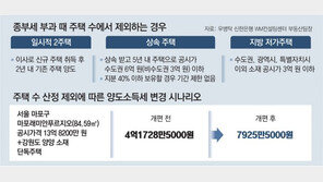 3억이하 지방 주택, 양도세-종부세 산정때 주택 수에 포함 안한다