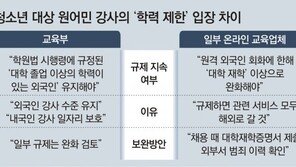 “하버드생 원어민 강사 허용을” vs “강사 질 유지위해 대졸 이상”