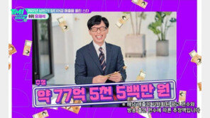 “유재석 올 상반기 매출 77억원 추산…광고비만 63억원”