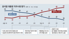 3040세대, 尹국정에 가장 실망… 지지율 17%로 최저