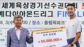 ‘세계선수권 銀’ 우상혁, 육상연맹 포상금 5000만원