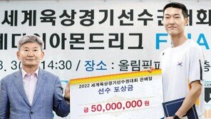 우상혁 “한국 육상계에 희망 심어준 것 같아 뿌듯”