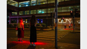 홍콩, 휴대폰 좀비들 위해 바닥에도 신호등 설치