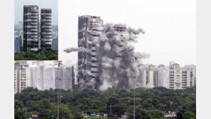 ‘불법 설계 변경’ 뉴델리 고층건물 폭파철거