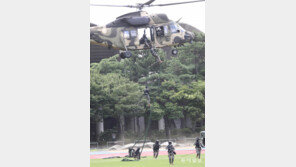 한미 장병들 對테러 연합 훈련