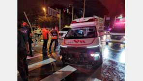 119구급차, 음주운전 차량과 충돌…구급대원 등 2명 다쳐