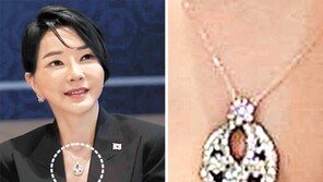 해외순방때 ‘김건희 여사 목걸이’ 재산신고 공방 