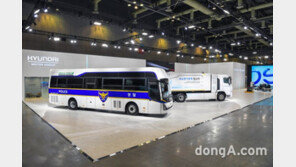 현대차그룹, 수소 경찰버스·친환경 청소 특장차 공개