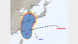 태풍 힌남노, 추석 앞두고 한반도 상륙…제주 빗방울 시작