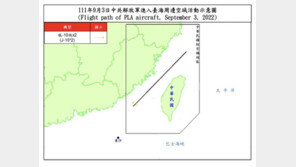 대만 국방부 “中 전투기 2대, 중간선 넘어”