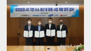 LG화학, 암모니아 기반 청정수소 생산·활용 업무협약… 수소경제 활성화 기여