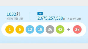 1032회 로또 1등 10명 26억원씩…자동 8명·수동 2명