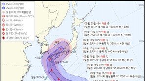 14호 태풍 난마돌, 일본 상륙할 듯…제주·부산·울산 ‘강풍’ 영향권