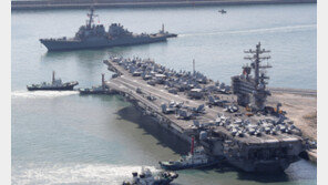 미 핵항모 레이건호 부산항 입항…“한반도 방어의지 보여줄 것”