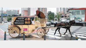 “게임 아이템 한-일 차별” 마차 시위… 게임업체 “개선” 사과 