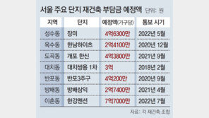 1주택 장기보유자… 재건축 부담금 낮출듯