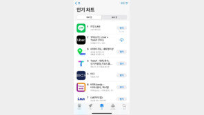 카카오 멈추자 앱순위 1위 차지한 네이버 라인…우티 등도 약진