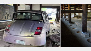 700년된 사찰 화장실 출입문 실수로 들이받은 일본인…산산조각 났다