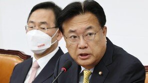 정진석 “尹·한동훈·김앤장 술자리? 김의겸 정치인생 걸라”