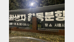 ‘이태원 참사’ 분향소 안내 현수막에 불 지른 40대 입건