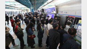 ‘지하철 두 정거장 가는데 30분’…1호선 퇴근길 운행 지연