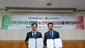 LG에너지솔루션, 제주 전력망 안정화 업무협약 체결… “2030 탄소제로섬 제주 실현”