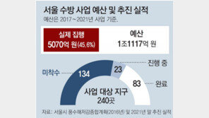 [단독]서울시 “수해 방지에 1조1117억”… 실제 집행 5070억, 절반도 안돼