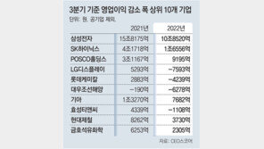 국내 대기업 3분기 영업익 작년보다 11% 감소